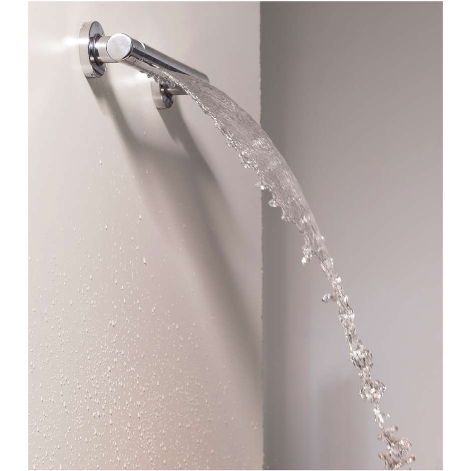 Cascade shower head for bath and shower, cylindrical 29 cm with an original design - Cascata Wall, Bossini