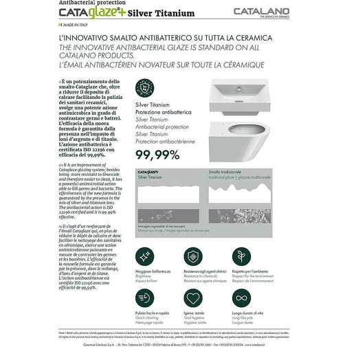 Catalano 52x37 Italy White Wall Hung Toilet