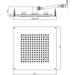 Ceiling recessed shower head, with chromotherapy, square 37x37 cm - Dream, Bossini