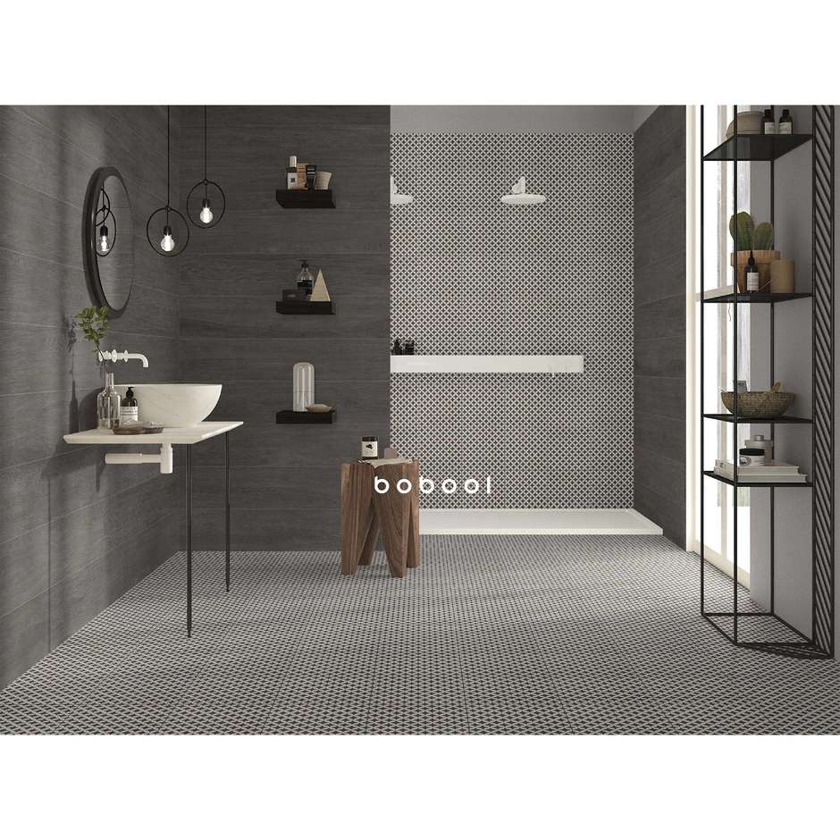 Cement-effect stoneware, beige decoration 25x25 Geo - Comfort C, Dom Ceramiche