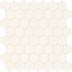 Ceramic mosaic with hexagonal tiles, Milk 30x30 cm - Dom Ceramiche