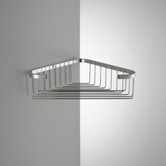 Chrom-Eck-Duschrost mit geformter Wanne - Colombo Design