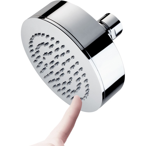 Chrome shower head diameter 10 cm, with anti-limescale, universal connection - Kira, Bossini