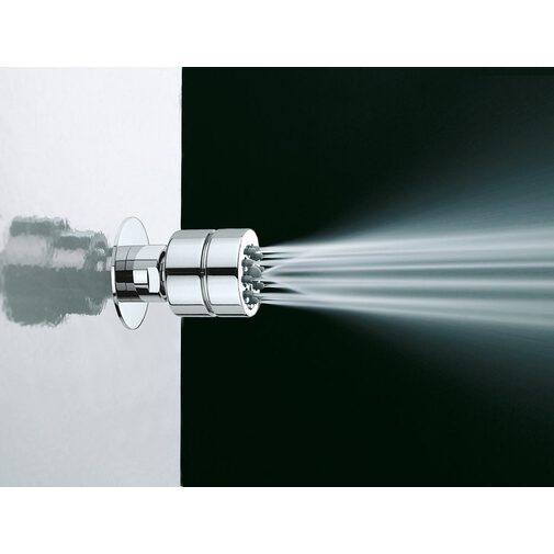 Chrome side shower head, round with anti-limestone, adjustable - Tondo Gom, Bossini