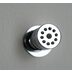 Chrome side shower head, round with anti-limestone, adjustable - Tondo Gom, Bossini