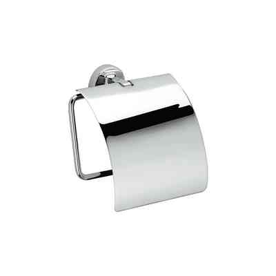 Chrome wall mounted roll holder with reversible lid - Nordic, Colombo Design