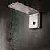 Chrome wall mounted shower head 3 jets diverter, rgb led chromotherapy 45x20 Syncro-Neb Bossini