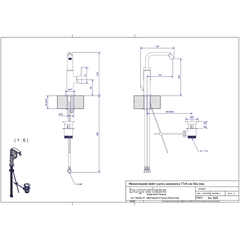 Chromed bidet mixer with modern style high swivel spout - Simple, Rubinetteria Bugnatese