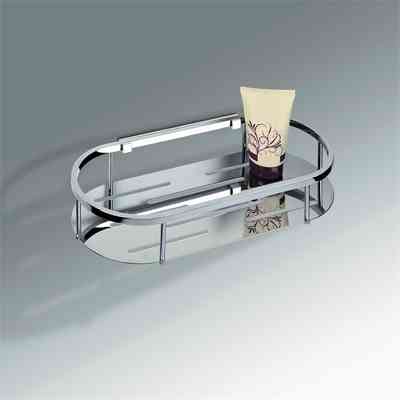 Chromed detachable wall mounted oval shower grate - Colombo Design