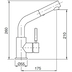 Chromed kitchen sink mixer with pull-out spray - Kobuk, Bugnatese