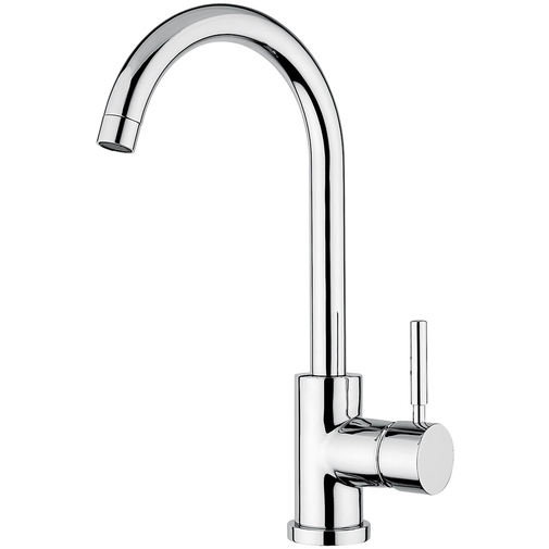Chromed kitchen sink mixer with swivel spout - Kobuk, Rubinetteria Bugnatese