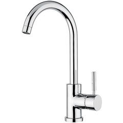 Chromed kitchen sink mixer with swivel spout - Kobuk, Rubinetteria Bugnatese