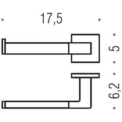 Chromed right wall paper holder - Basic Q, Colombo Design