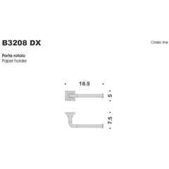 Chromed right wall paper holder - Portofino, Colombo Design