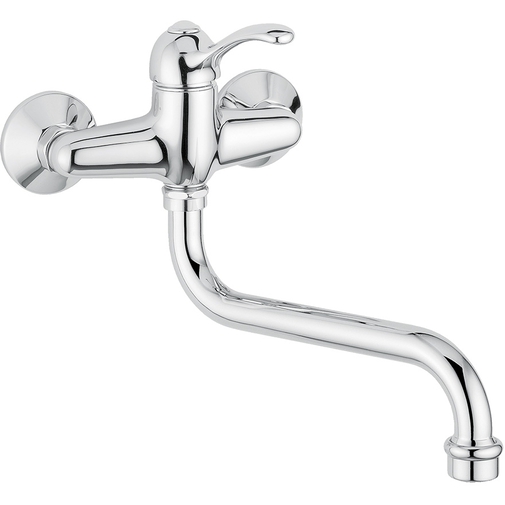 Chromed sink mixer with swivel spout - Lem, Bugnatese