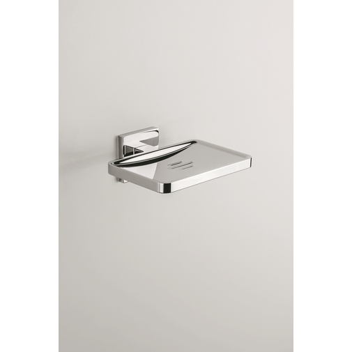 Chromed square wall soap holder - Basic Q, Colombo Design