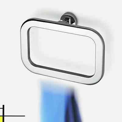 Chromed squared ring wall mounted towel holder - Nordic, Colombo Design