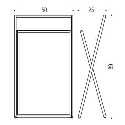 Chromed towel rail accessory height 89 cm - Colombo Design