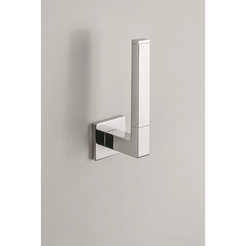 Chromed vertical squared wall roll holder - Basic Q, Colombo Design