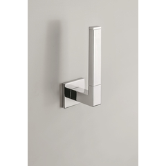 Chromed vertical squared wall roll holder - Basic Q, Colombo Design
