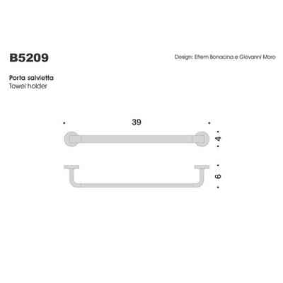 Chromed wall towel holder 39 cm - Nordic, Colombo Design