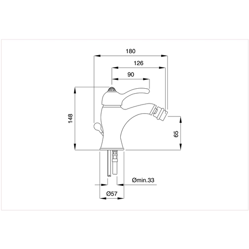 Classic chromed bidet mixer with Swarovski crystals - Lem, Rubinetteria Bugnatese