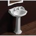 Classic design suspended washbasin in white ceramic 59 cm - Arcade, Simas