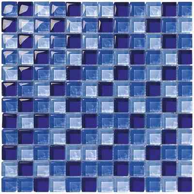 Classic mosaic in glossy glass, for Blue wall tiles 30x30 cm - Easy Glass, Boxer