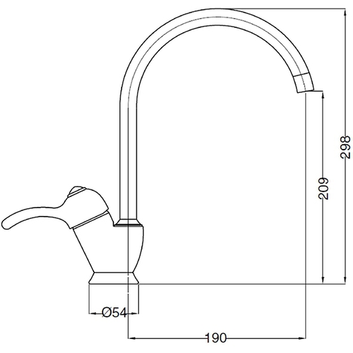 Classic style chromed kitchen sink mixer - Lem, Rubinetteria Bugnatese