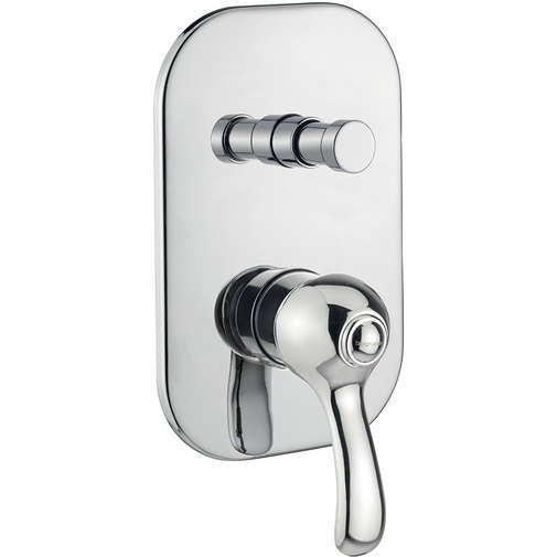 Classic style chromed shower mixer with diverter - Lem, Rubinetteria Bugnatese