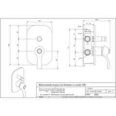 Classic style chromed shower mixer with diverter - Lem, Rubinetteria Bugnatese