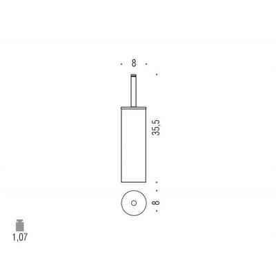 Classic style chromed toilet brush holder - Colombo Design