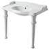 Classic style console washbasin with backrest, glossy white 105x56x20cm - Arcade, Simas