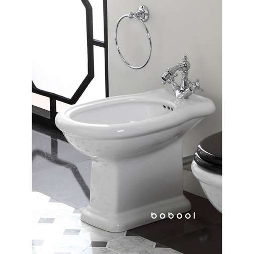 Classic style floor mounted bidet in white ceramic - Lante, Simas