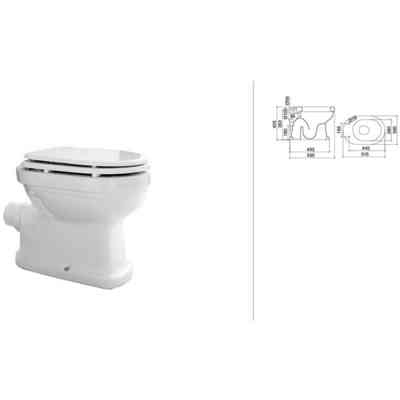 Classic style floor vase with wall outlet in white ceramic - Palladio, Sbordoni