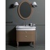 Classic style oval mirror in glossy dove gray wood - Lante, Simas