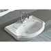 Classic style semi-recessed washbasin in white ceramic 67 cm - Arcade, Simas