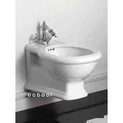 Classic style wall hung bidet in white ceramic - Lante, Simas
