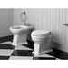Classic white toilet seat with chrome hinges - Londra, Simas