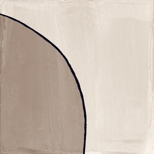 Clay effect tile with contemporary decorations, Decor 20x20cm - Ritual, Ceramica Sant'Agostino