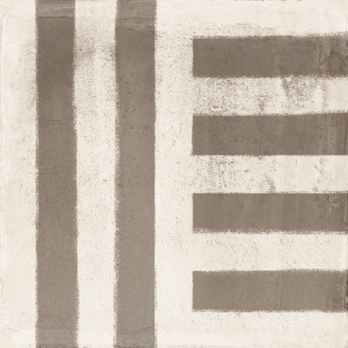 Clay effect tile, with contemporary decorations, Tribal 20x20 cm - Ritual, Ceramica Sant'Agostino