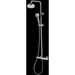 Colonna Doccia Oki Bossini.Colonna Doccia Oki Di Bossini Con Soffione Diametro 20 Cm Doccino Saliscendi E Miscelatore Termostatico Finitura Cromo