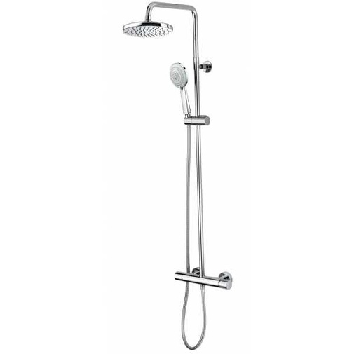 Colonna doccia a muro saliscendi 3 funzioni, miscelatore, soffione 20 cm - Oki, Bossini