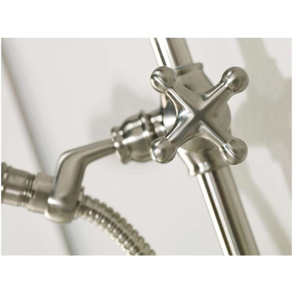 Colonna doccia con asta saliscendi, soffione 21 cm, oro - Liberty, Bossini