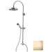 Colonna doccia con soffione 23 cm e doccetta saliscendi, oro - Retrò, Bossini