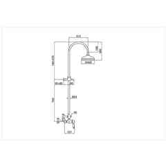 Colonna doccia con soffione, mix c/deviatore e doccetta Oxford 6336C Bugnatese