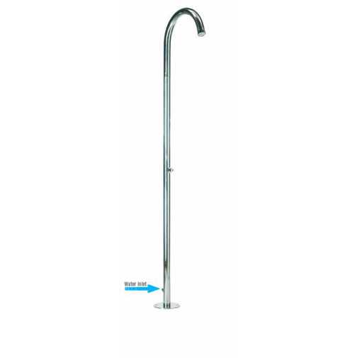 Colonna doccia esterno cilindrica rubinetto a tempo, alimentazione esterna, inox - Pool, Bossini