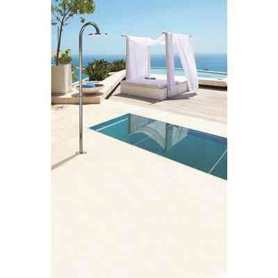 Colonna doccia esterno soffione 25 cm, rubinetto d'arresto acqua fredda - Oki Floor, Bossini