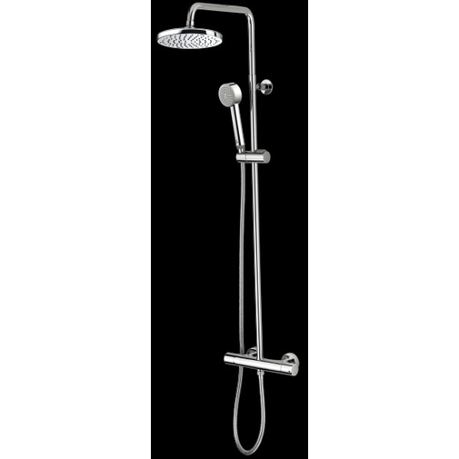 Colonna doccia muro saliscendi miscelatore termostatico, soffione 20 cm - Oki, Bossini