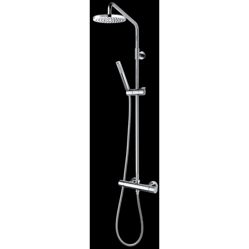 Colonna doccia muro, soffione 20cm, asta saliscendi e miscelatore - Zoe, Bossini
